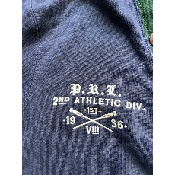 Polo Ralph Lauren Cardigan Men Small Blue Letterman Skull Bones 2nd Athletic Div - Picture 3 of 10